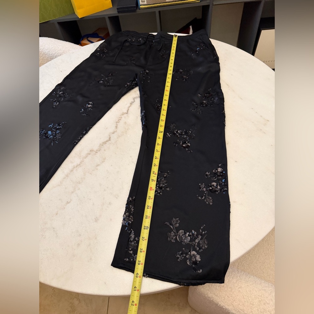 Zara Black Embellished Satin Jumpsuit - Picture 14 of 16